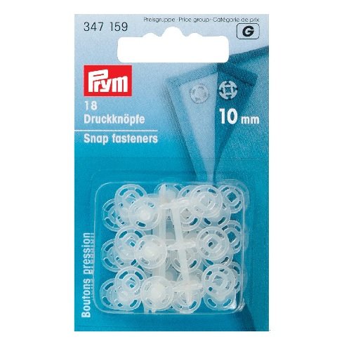 Prym Consumer Europe Annäh-Druckknöpfe, Plastik, Durchsichtig, 9.3 x 5.7 x 0.7 cm von Prym