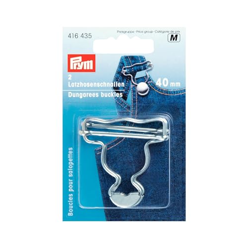 Prym 416.435 Dungarees Brass 40 mm Silver col, 416435-1 Buckles, Rostfreies Messing, One Size Prym 416.435 Dungarees Brass 40 mm Silver col, 416435-1 Buckles, Rostfreies Messing, One Size von Prym