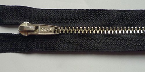 Metallreißverschluss 22 cm schwarz silberfarbigen Krampen Prym Fb. 000 von Prym