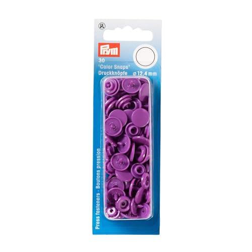 PRYM 393141 Nähfrei Druckknopf Color Snaps rund 12,4 mm lila von Prym