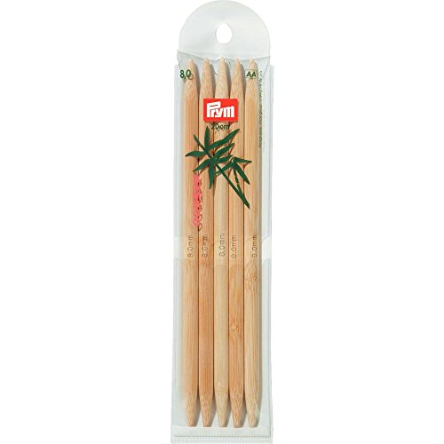 Prym 221219 Strumpfstricknadeln, 20 cm, 8,00 mm Strumpfstricknadel, Bambus, Natur, 8 mm Prym 221219 Strumpfstricknadeln, 20 cm, 8,00 mm Strumpfstricknadel, Bambus, Natur, 8 mm von Prym