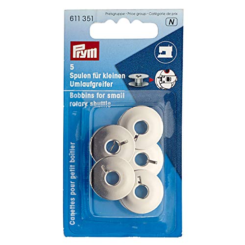Prym 611351 Nähmaschinenspulen, Stahl, Kleiner Umlaufgreifer 21,2mm, Metall, Silber, 21,2 mm Prym 611351 Nähmaschinenspulen, Stahl, Kleiner Umlaufgreifer 21,2mm, Metall, Silber, 21,2 mm von Prym