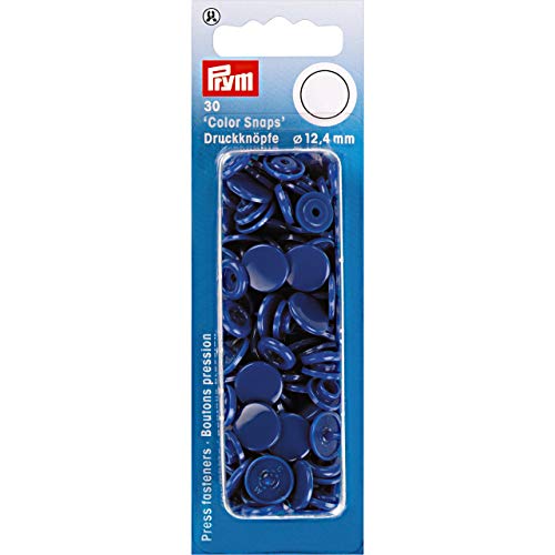 Prym 393116 Nähfrei Druckknopf Color Snaps rund 12,4 mm königsblau, Kunststoff, 12.4 mm von Prym