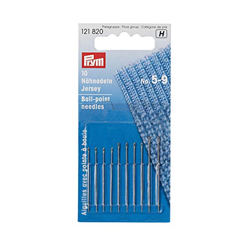 PRYM Jersey 5–9 ASS und Ball Point Hand Nähnadeln, 10 Stück, silver PRYM Jersey 5–9 ASS und Ball Point Hand Nähnadeln, 10 Stück, silver von Prym