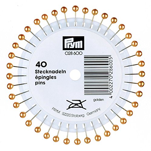 Prym Headpins, Gold, goldfarbig, 40 Stück von Prym