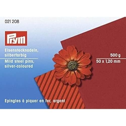 Prym 021208 Stecknadeln, 1,20 x 50mm, silberfarbig, Eisen, 50 x 1,2mm, 50 x 1,20mm Prym 021208 Stecknadeln, 1,20 x 50mm, silberfarbig, Eisen, 50 x 1,2mm, 50 x 1,20mm von Prym
