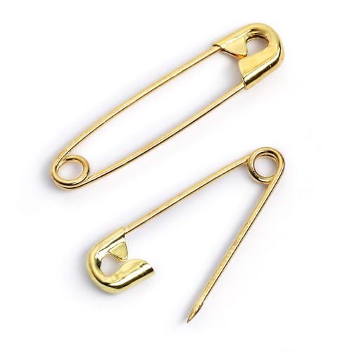 Prym 071279 Sicherheitsnadeln, Nr.4, 57mm, goldfarbig, 12 Stück, Messing Prym 071279 Sicherheitsnadeln, Nr.4, 57mm, goldfarbig, 12 Stück, Messing von Prym