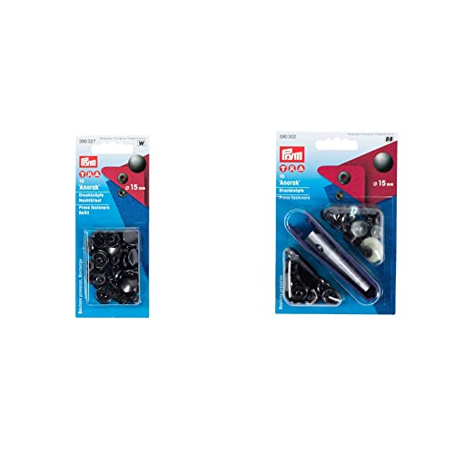 Prym 100263 390327 Nähfrei-Nachfüllp. für 390302 Nähfrei-Druckknopf Anorak Messing 15 mm brüniert & 390302 Nähfrei-Druckknopf Anorak Messing 15 mm brüniert, metal Prym 100263 390327 Nähfrei-Nachfüllp. für 390302 Nähfrei-Druckknopf Anorak Messing 15 mm brüniert & 390302 Nähfrei-Druckknopf Anorak Messing 15 mm brüniert, metal von Prym