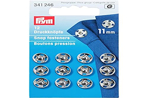 Prym Druckknöpfe, Metal, Silber, 11 mm Durchmesser, 12 Prym Druckknöpfe, Metal, Silber, 11 mm Durchmesser, 12 von Prym