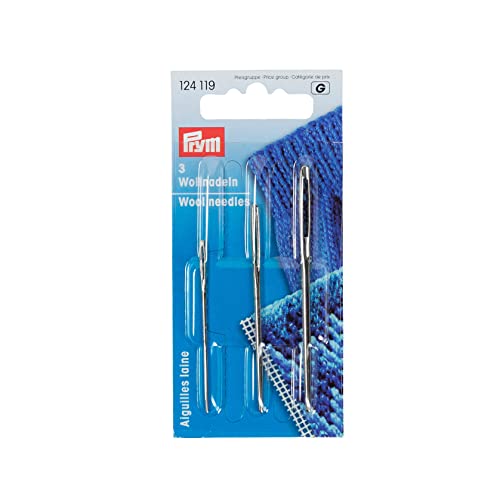 Prym 124119 Woll-und Smyrna-Nadeln ohne Spitze, ST 1+3 silber, 1 Stück 70 x 2,40 mm, 60 x 1,90 mm, 50 x 1,2 mm, 3 Stück Prym 124119 Woll-und Smyrna-Nadeln ohne Spitze, ST 1+3 silber, 1 Stück 70 x 2,40 mm, 60 x 1,90 mm, 50 x 1,2 mm, 3 Stück von Prym