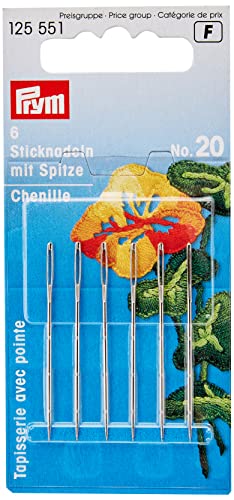 Prym 125551 Sticknadeln mit Sp. ST 20 1,00 x 43 mm silberfarbig Prym 125551 Sticknadeln mit Sp. ST 20 1,00 x 43 mm silberfarbig von Prym