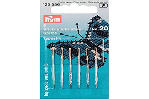 Prym 125556 Sticknadeln ohne Sp. ST 20 1,00 x 43 mm silberfarbig von Prym
