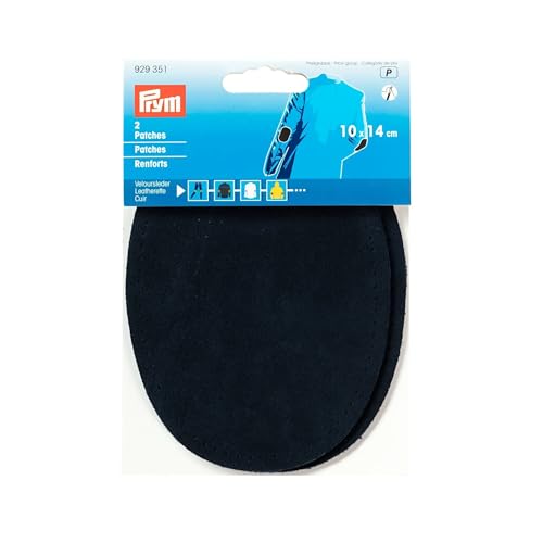 Prym 929351 Patches Veloursleder (nähen) 10 x 14 cm Marine, Blau von Prym