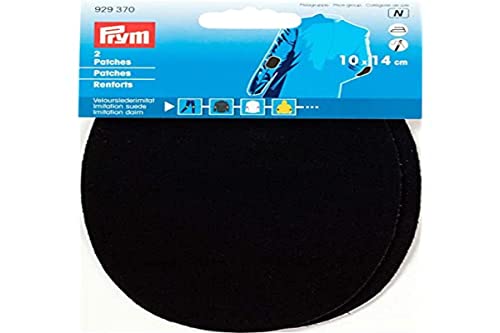 Prym 929370 Patches Velourslederimitat (bügeln) 10 x 14 cm schwarz von Prym