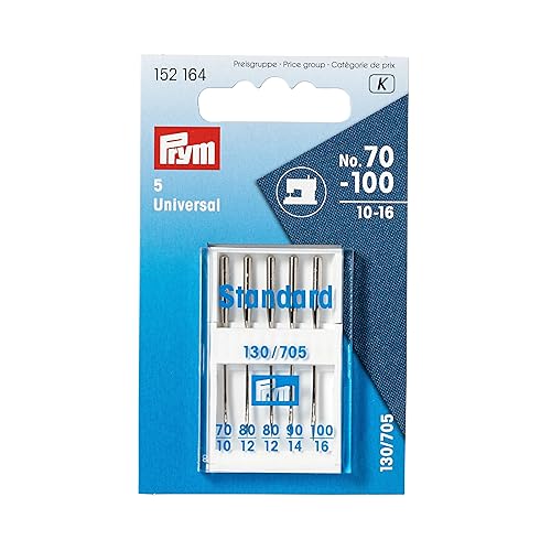 Prym 152164 Nähmaschinennadeln 130/705 Standard, 70-100, Metall, silberfarbig, No. 90 Prym 152164 Nähmaschinennadeln 130/705 Standard, 70-100, Metall, silberfarbig, No. 90 von Prym