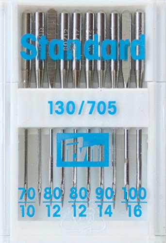 Prym 152297 Nähmaschinennadeln 130/705 Standard, 70-100, Silberfarbig, No. 80 von Prym