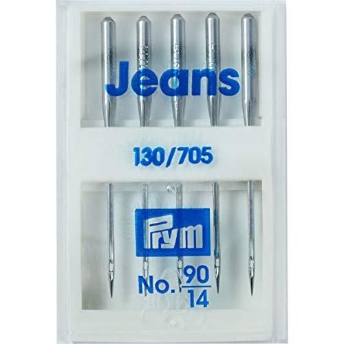 Prym 152460 Nähmaschinennadeln 130/705 Jeans, 90, silberfarbig, No von Prym