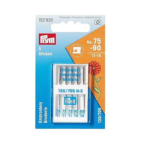 Prym 152935 Nähmaschinennadeln Sticken, 75 und 90 Prym 152935 Nähmaschinennadeln Sticken, 75 und 90 von Prym