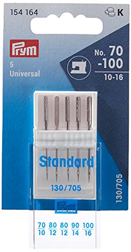 Prym 154164 Nähmaschinennadeln Standard, 130/705, No. 70-100, Sortiert, Stahl, silberfarbig Prym 154164 Nähmaschinennadeln Standard, 130/705, No. 70-100, Sortiert, Stahl, silberfarbig von Prym