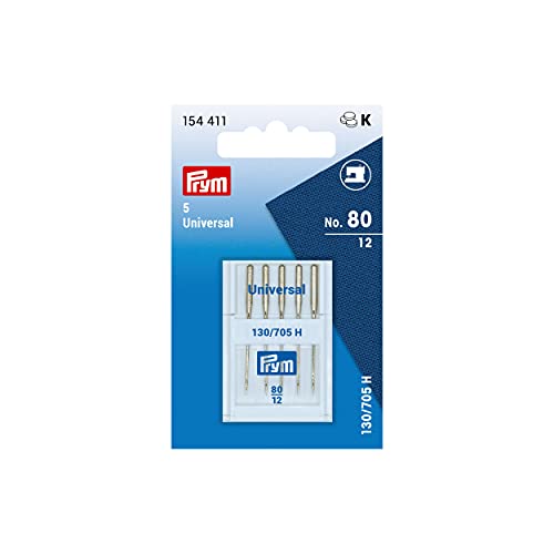 Prym 154411 Nähmaschinennadeln, 5 Stück, Syst.130/705, Standard 80, Silberfarbig Prym 154411 Nähmaschinennadeln, 5 Stück, Syst.130/705, Standard 80, Silberfarbig von Prym