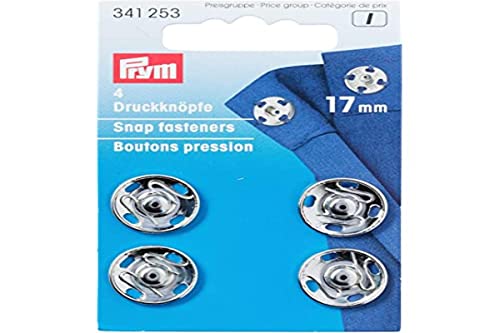 Prym Patch Druckknöpfe, Metal, Silber, 17 mm Durchmesser von Prym