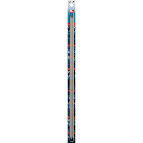 Prym 191552 Strumpfstricknadeln ALU 40 cm 3,50 mm grau Strumpfstricknadel, Aluminium, 3,5 mm von Prym