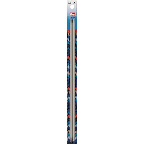 Prym 191557 Strumpfstricknadeln ALU 30 cm 3,00 mm grau Strumpfstricknadel, Aluminium, 3 mm von Prym