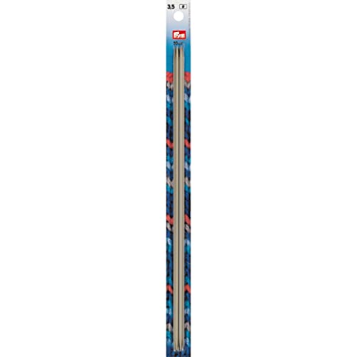 Prym 191558 Strumpfstricknadeln ALU 30 cm 3,50 mm grau Strumpfstricknadel, Aluminium, 3,5 mm von Prym