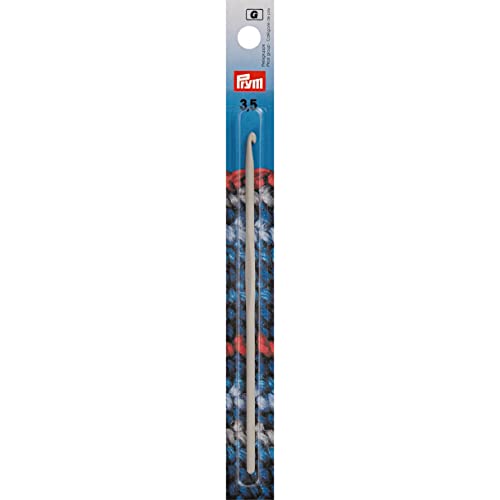 Prym 195138 Woll-Häkelnadel ohne Griff, Aluminium, 14 cm, 3,50 mm, grau, 3,5 mm von Prym