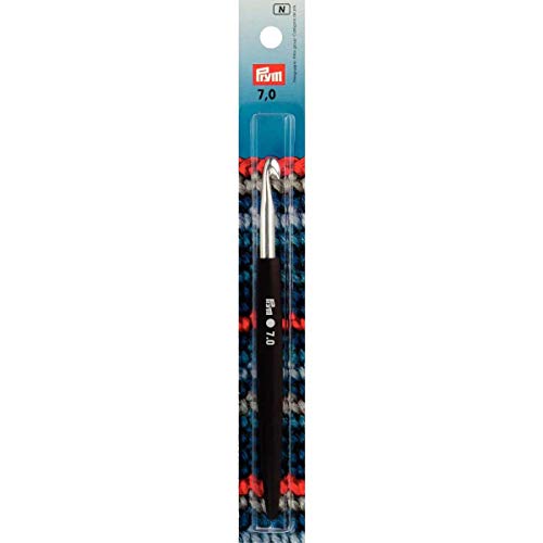 Prym 195360 Woll-Häkelnadel Soft-Griff, Aluminium, 16 cm, 7,00 mm, silberfarbig, 7 mm Prym 195360 Woll-Häkelnadel Soft-Griff, Aluminium, 16 cm, 7,00 mm, silberfarbig, 7 mm von Prym