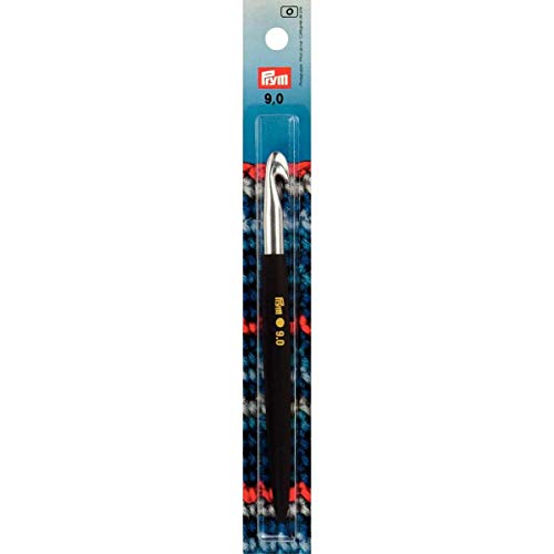 Prym 195362 Woll-Häkelnadel Soft-Griff, Aluminium, 16 cm, 9,00 mm, silberfarbig, 9 mm Prym 195362 Woll-Häkelnadel Soft-Griff, Aluminium, 16 cm, 9,00 mm, silberfarbig, 9 mm von Prym