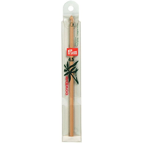 Prym 195605 Häkelnadeln, 4,50 mm Woll-Häkelnadel, Bambus, Natur, 4,0 mm | 15 cm von Prym