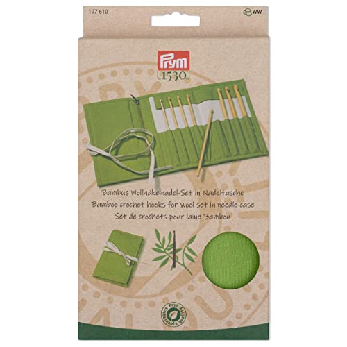 Prym 197610 Woll-Häkelnadel BAMBUS Set grün 3,5-8 mm von Prym