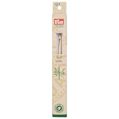 Prym 197612 Woll-Häkelnadel BAMBUS 15 cm 6,0 mm von Prym