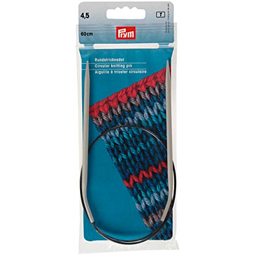 Prym 211277 Rundstricknadeln ALU 60 cm 4,50 mm grau von Prym