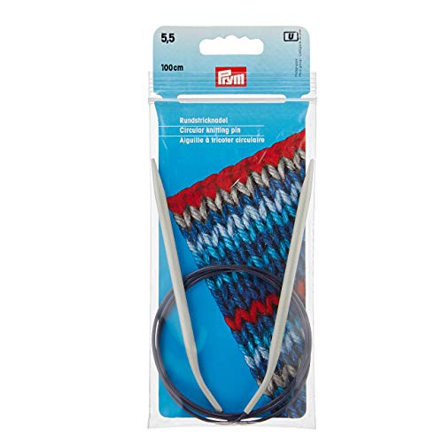 Prym 211366 Rundstricknadeln ALU 100 cm 5,50 mm grau von Prym