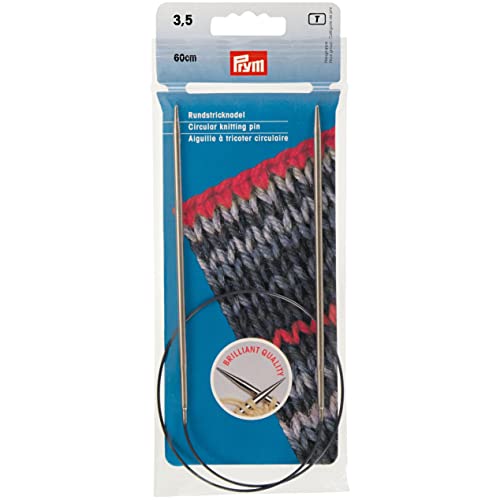 Prym 212132 Rundstricknadeln MS 60 cm 3,50 mm silberfarbig von Prym