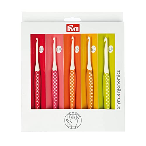 Prym 218440 Wollhäkelnadel Set prym.ergonomics, Kunststoff, multicolor, alabasterweiß, 3,5 mm - 6 mm Prym 218440 Wollhäkelnadel Set prym.ergonomics, Kunststoff, multicolor, alabasterweiß, 3,5 mm - 6 mm von Prym