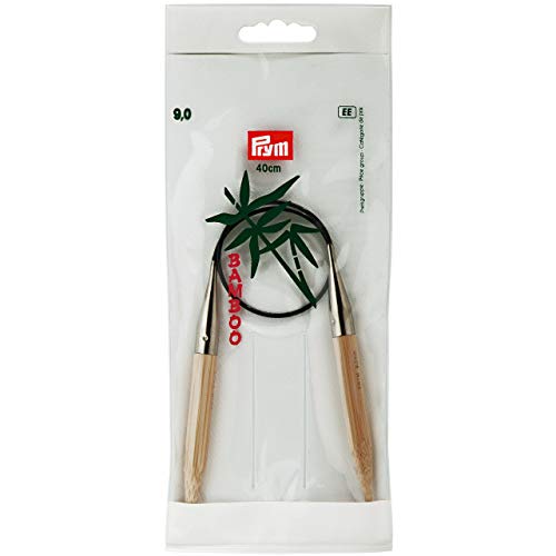 Prym 221533 Rundstricknadeln, 40 cm, 9,00 mm Rundstricknadel, Bambus, Natur, 9 mm von Prym