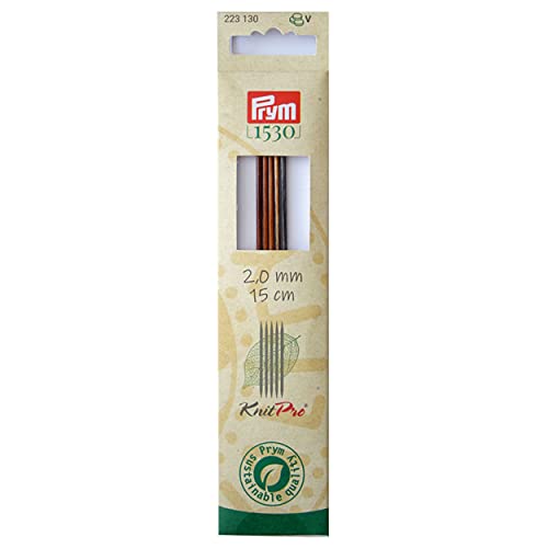 Prym 223120 Strumpfstricknadeln NATURAL farbig 15 cm 2,00 mm von Prym