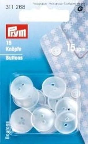 Prym Buttons, Plastic, weiß, 2 x 1 x 1 cm von Prym