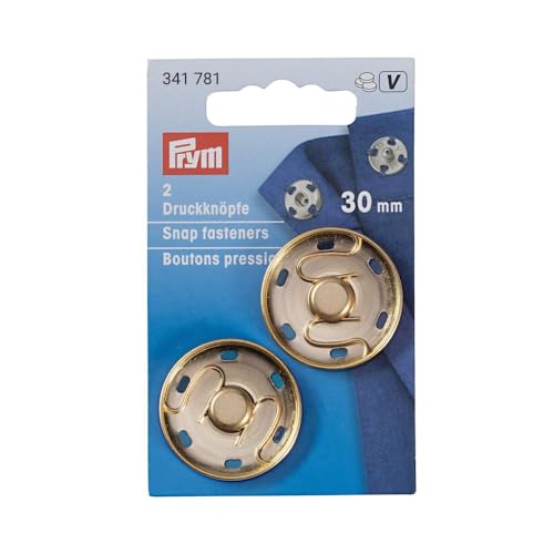 Prym 341781 Annäh-Druckknöpfe 30 mm new gold von Prym