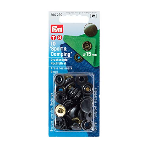 Prym 390230 Nachfüllpackung für 390200 Nähfrei-Druckknopf Sport & Camping Messing 15 mm brüniert, Metal Prym 390230 Nachfüllpackung für 390200 Nähfrei-Druckknopf Sport & Camping Messing 15 mm brüniert, Metal von Prym