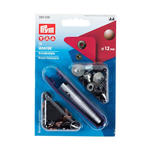 Prym 390336 Nähfrei-Druckknopf Anorak Messing 12 mm altkupfer, Metall Prym 390336 Nähfrei-Druckknopf Anorak Messing 12 mm altkupfer, Metall von Prym