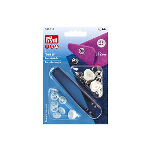 Prym 390610 Nähfrei-Druckknopf Jersey Annähoptik VA 12 mm weiß Prym 390610 Nähfrei-Druckknopf Jersey Annähoptik VA 12 mm weiß von Prym