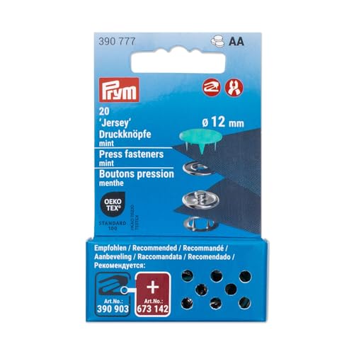 Prym 390777 Druckknöpfe Jersey, 12 mm, mint, kompatibel mit dem Vario Creative Tool Prym 390777 Druckknöpfe Jersey, 12 mm, mint, kompatibel mit dem Vario Creative Tool von Prym