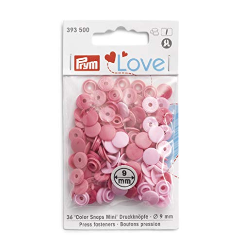 Prym 393.500 Love Press Fasteners, Polyoxymethylen: 100%, rosa, Einheitsgröße von Prym