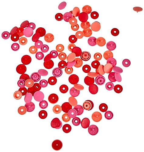 Prym 393002-1 Love Druckknopf Color KST 12,4 mm rot, Polyester, 12.4 mm von Prym