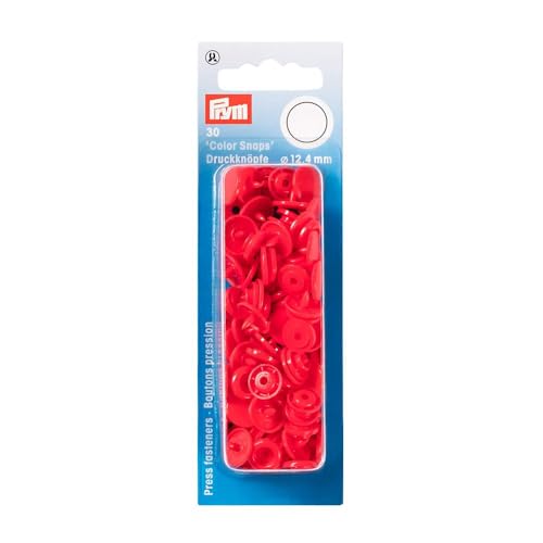 Prym 393101 Nähfrei Druckknopf Color Snaps rund 12,4 mm hellrot, Kunststoff, 12.4 mm Prym 393101 Nähfrei Druckknopf Color Snaps rund 12,4 mm hellrot, Kunststoff, 12.4 mm von Prym