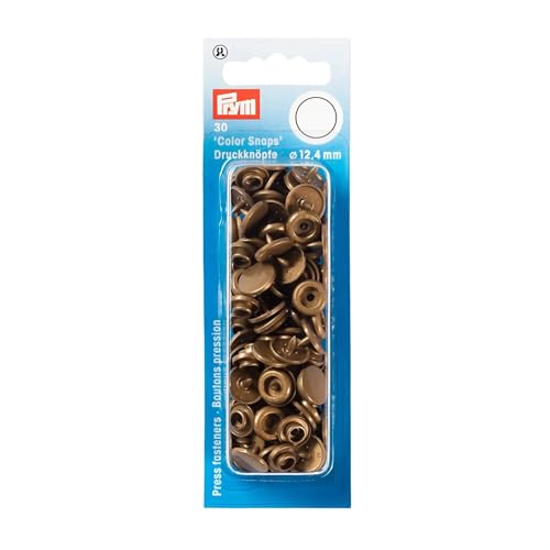 Prym 393111 Nähfrei Druckknopf Color Snaps rund 12,4 mm Gold, Kunststoff, 12.4 mm von Prym